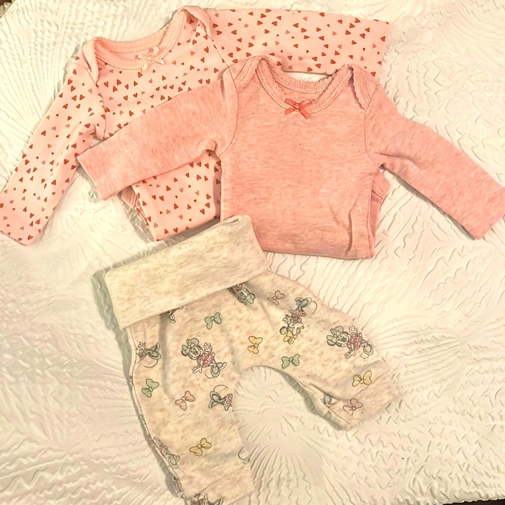 3 Piece Preemie Set - 2 onesies and 1 pair of pants